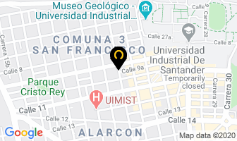 Mapa de Trasteos Del Oriente en Bucaramanga