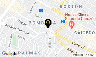Mapa de Tres Costuras en Medellín