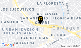 Mapa de Tribala Bar en Cartagena