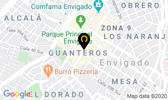 Mapa de Uniformes Confenur en Envigado