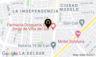 Mapa de Vidrio Aluminios Tecnisur en Cali