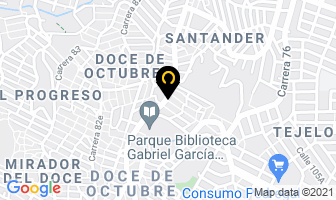 Mapa de Vidrios Chalo en Medellín