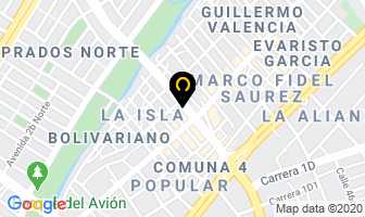 Mapa de Vidrios Mavi en Cali