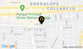 Mapa de Vidrios Mejía en Cartago