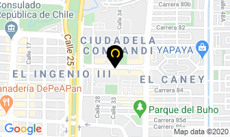 Mapa de Vidrios Olarte en Cali
