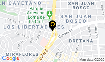 Mapa de Vidrios Y Aluminios Alutec en Cali