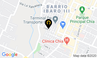 Mapa de Vidrios Y Aluminios Omega en Chía