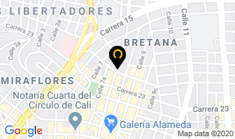 Mapa de Vidrios Y Espejos Rodriguez en Cali