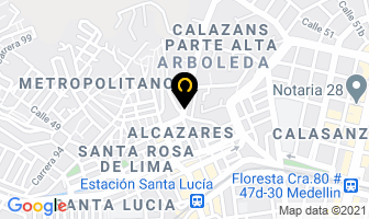 Mapa de Vissión Eventos en Medellín