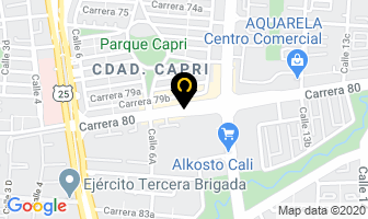 Mapa de V&p Comunicaciones en Cali