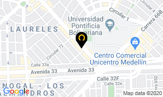 Mapa de V.s.a. Investigaciones en Medellín