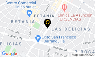 Mapa de Yogurt & Postres en Barranquilla