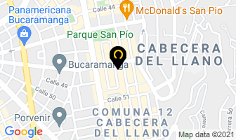Mapa de Zona Creativa Ltd. en Bucaramanga