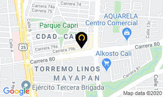 Mapa de Zona Tecni Play en Cali