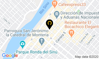 Mapa de Zu América Del Sur en Montería