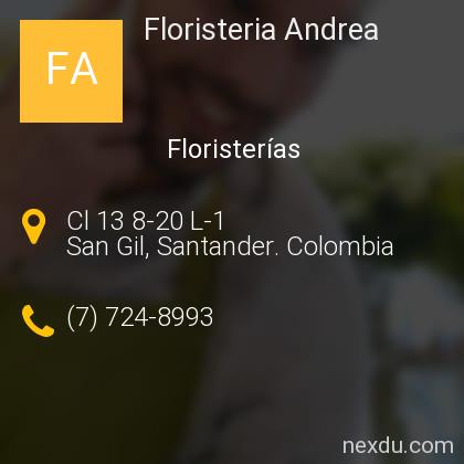 Floristeria Andrea en San Gil - Teléfonos y Dirección