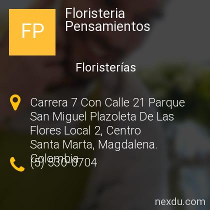Floristeria Pensamientos en Barrio Centro, Santa Marta - Teléfonos y  Dirección