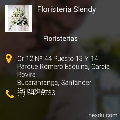 Floristeria Slendy en Bucaramanga - Teléfonos y Dirección