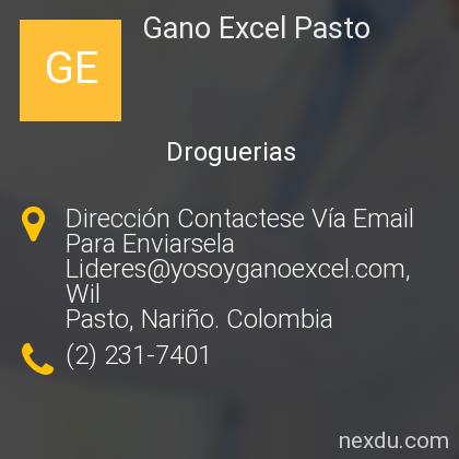 Gano Excel Pasto En Pasto Telefonos Y Direccion