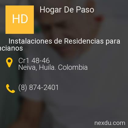 Hogar De Paso En Neiva Telefonos Y Direccion