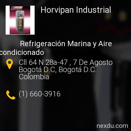 Horvipan Industrial en Bogotá D.C - Teléfonos y Dirección
