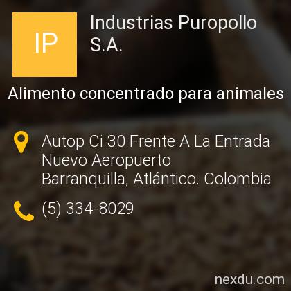 Industrias Puropollo . en Barranquilla - Teléfonos y Dirección