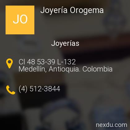 embarazada boleto Series de tiempo Joyería Orogema en Medellín - Teléfonos y Dirección