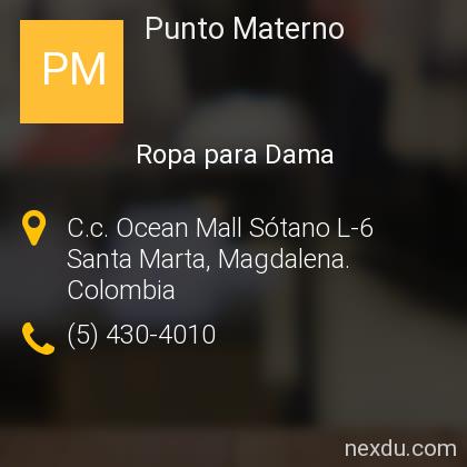 Punto Materno en Santa Marta - Teléfonos y Dirección