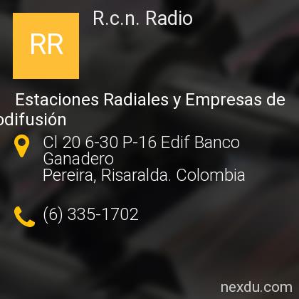 R.c.n. Radio en Pereira Teléfonos y Dirección