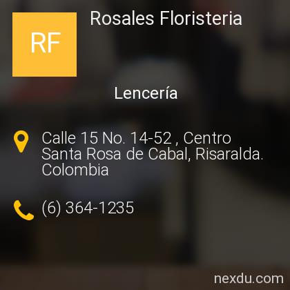 Rosales Floristeria en Santa Rosa de Cabal - Teléfonos y Dirección