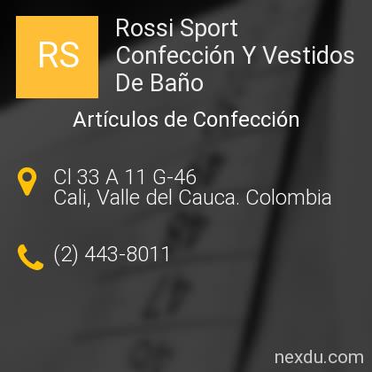 Rossi Sport Confección Y Vestidos De Baño en Cali - Teléfonos y Dirección