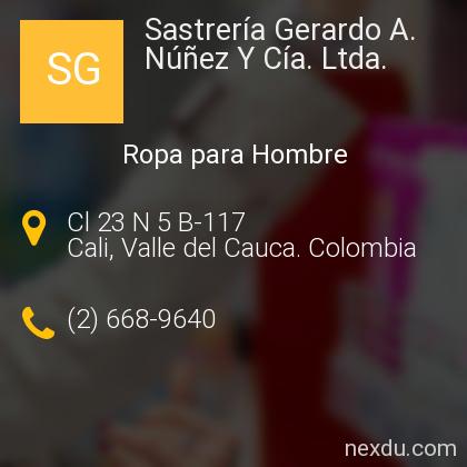 Sastrería Gerardo A. Núñez Y Cía. Ltda. en Versalles, Cali - Teléfonos y  Dirección