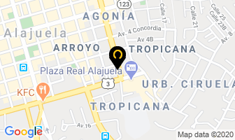 Mapa de Accesorios Auto Repuestos Oca en Alajuela