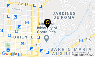 Mapa de Andamios Moyca en Heredia Central