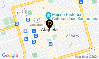 Mapa de Auto Baterias en Alajuela