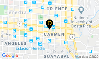 Mapa de Camisetas Tulaaces en Heredia