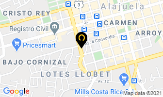Mapa de Cerrajería Roca en Alajuela