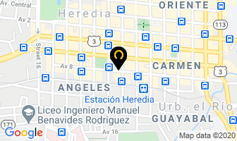 Mapa de Ciclo Deportivo en Heredia