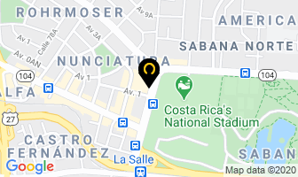 Mapa de Clinica 20/20 en San José