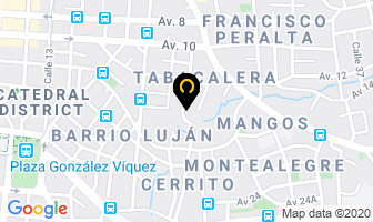 Mapa de Colegio De Ingenieros Quimicos Y Profesionales Afines en San José