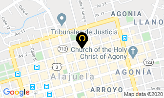 Mapa de Correos De Costa Rica en Alajuela