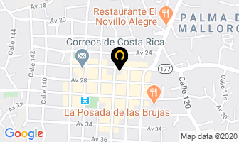 Mapa de Creaciones Santos en Escazú