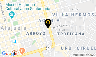 Mapa de Electropartes R&r en Alajuela