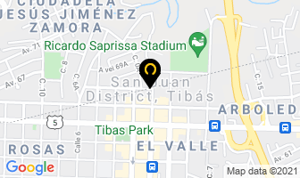 Mapa de Habana Pizza en Tibas