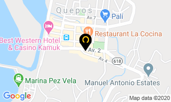 Mapa de Hotel Ceciliano en Quepos