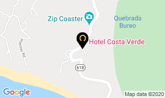 Mapa de Hotel Costa Verde en Quepos