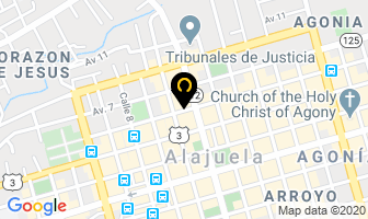 Mapa de Hotel PensiÓn Alajuela en Alajuela