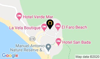 Mapa de Hotel Playa Espadilla en Quepos