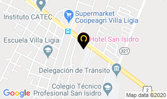 Mapa de Hotel San Isidro en Pérez Zeledón