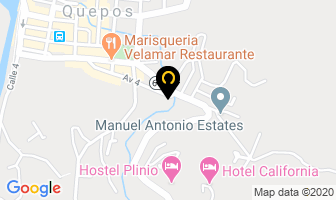 Mapa de Hotel Villa Romántica en Quepos